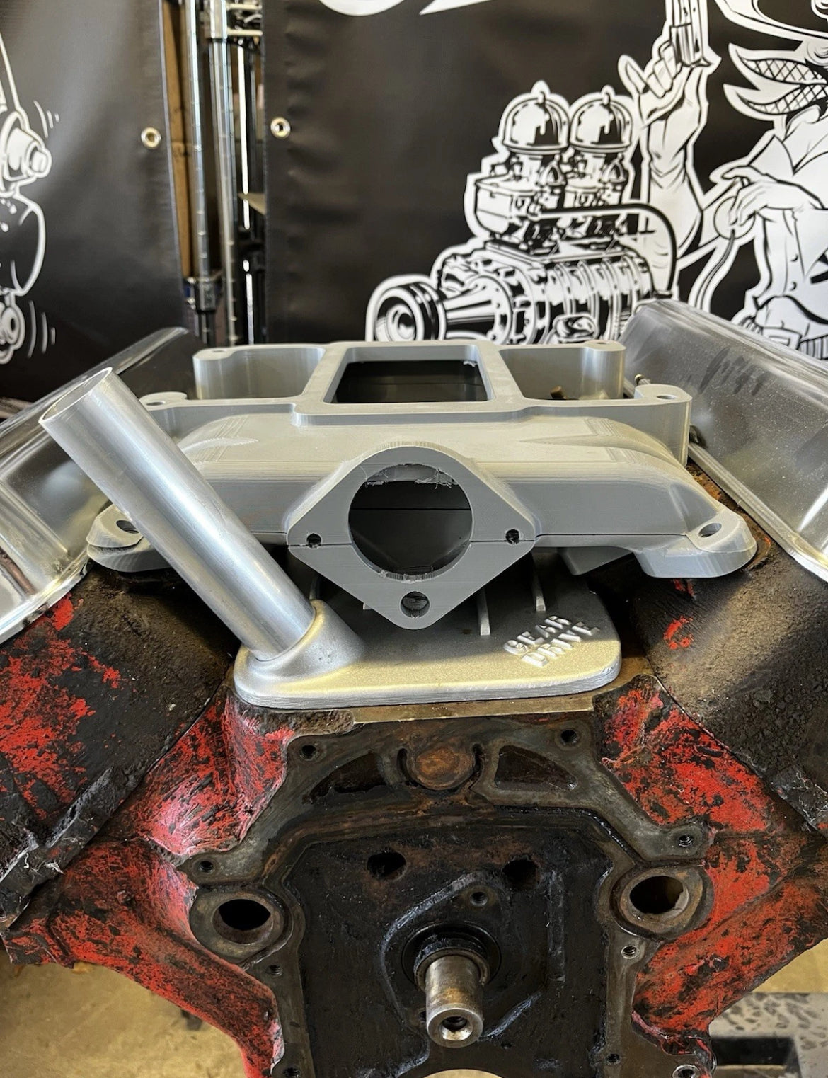 Y Block Ford Finned Valley Pan With Filler Tube