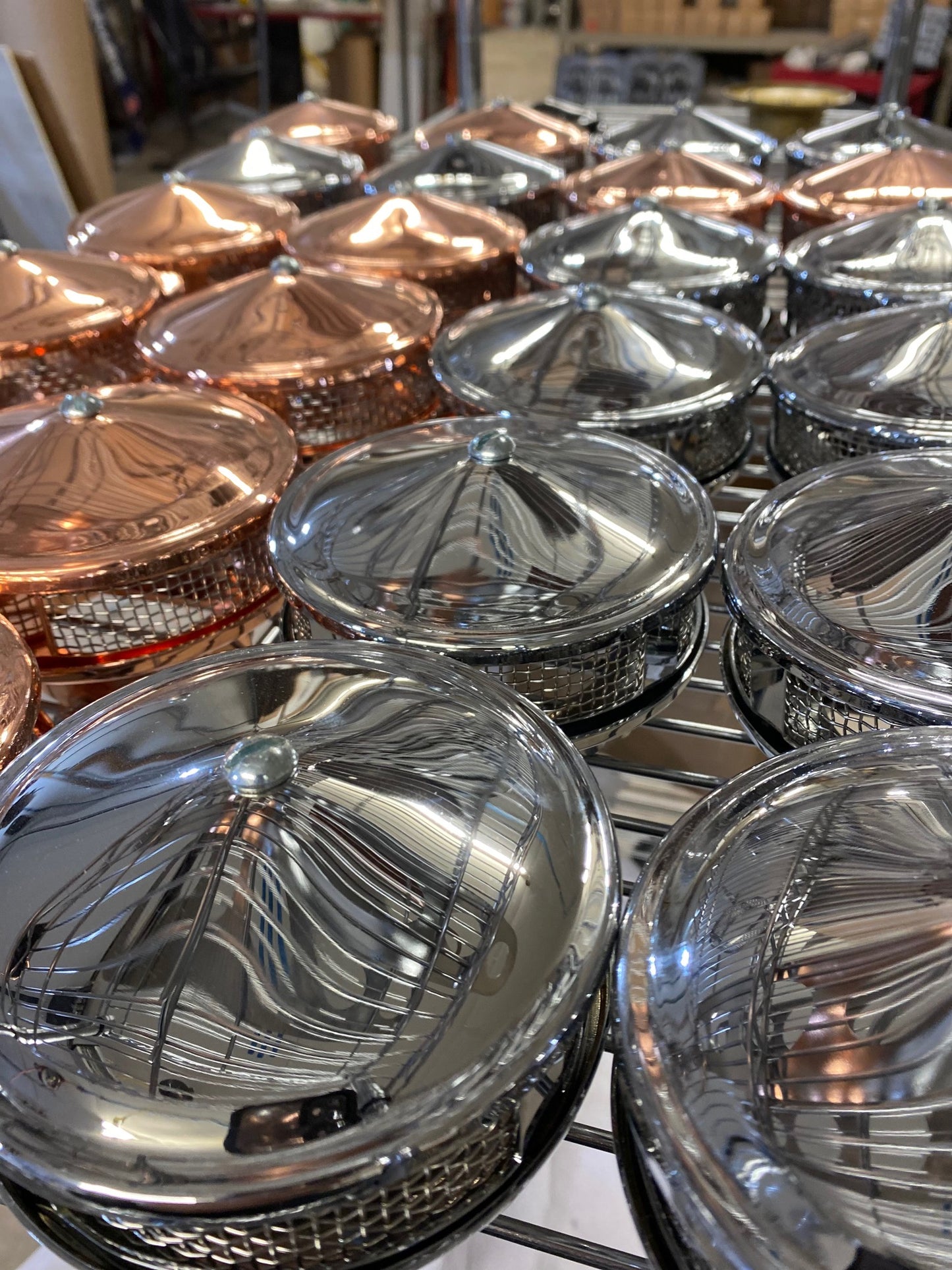 Grace & Co chrome & copper plated air cleaners
