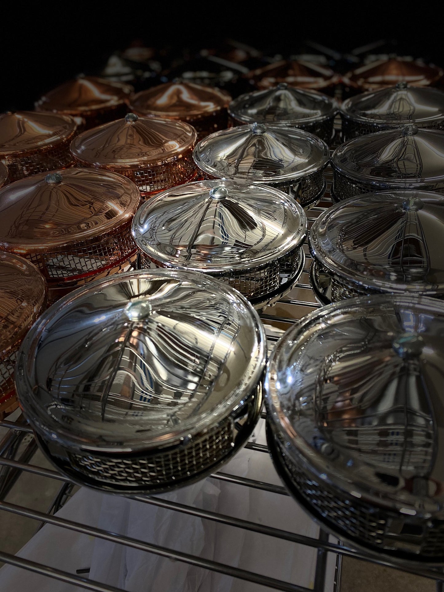 Grace & Co chrome & copper plated air cleaners