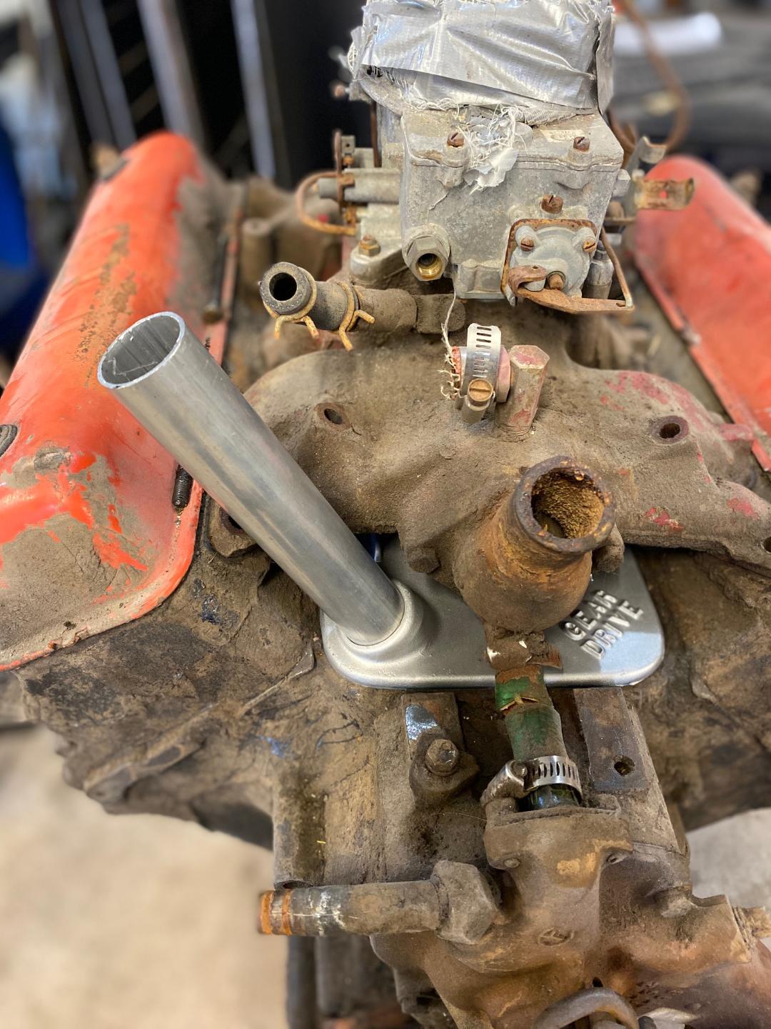 Y Block Ford Finned Valley Pan With Filler Tube