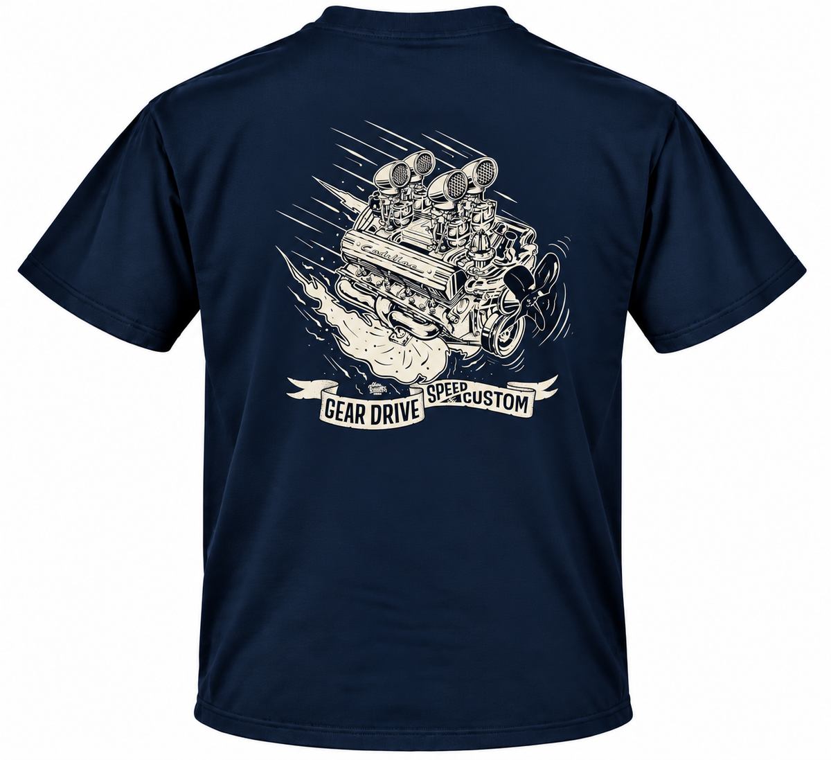 4X2 Cadillac T Shirt Navy Blue