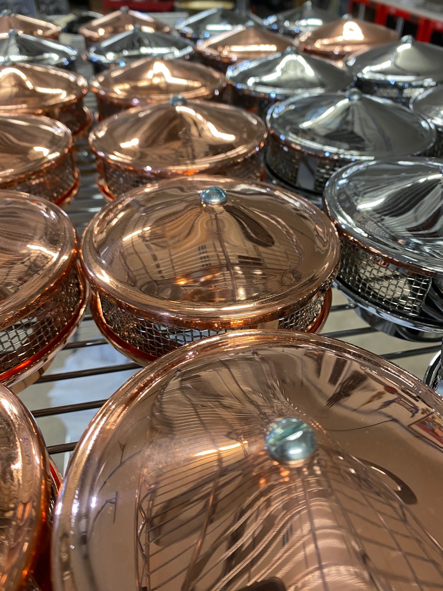 Grace & Co chrome & copper plated air cleaners